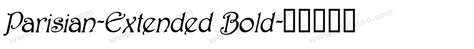 Parisian-Extended Bold字体转换